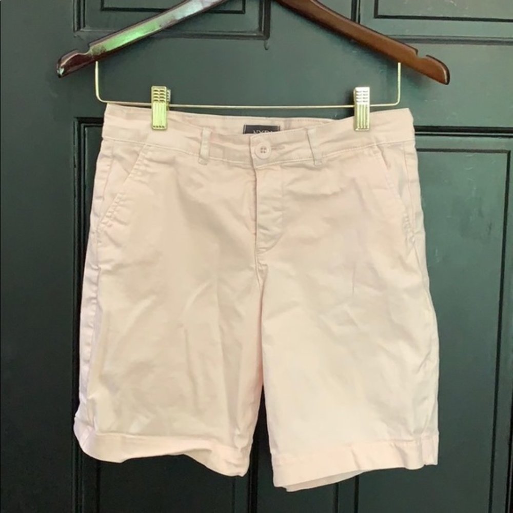 NYDJ light pink lift tuck shorts size 2